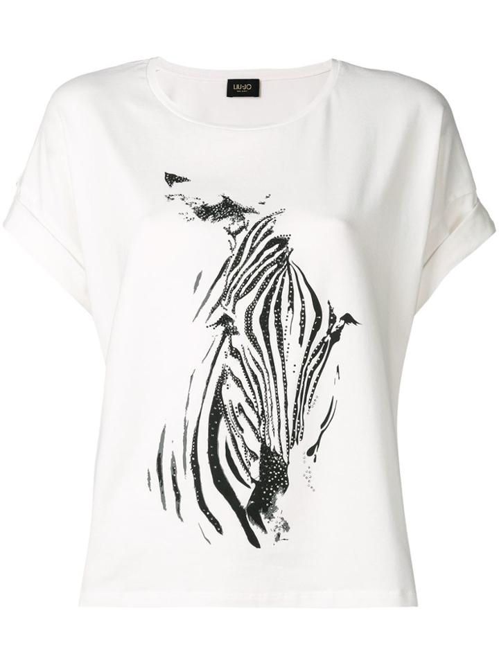Liu Jo Zebra Print T-shirt - White