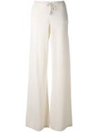 Loro Piana Drawstring Wide-legged Knitted Trousers - Nude & Neutrals