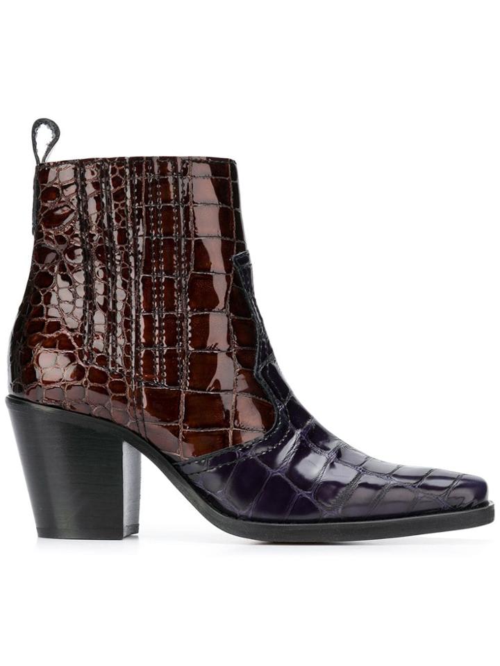 Ganni Callie Ankle Boots - Blue