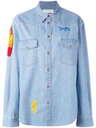 Ava Adore - Patched Denim Shirt - Women - Cotton - 40, Women's, Blue, Cotton