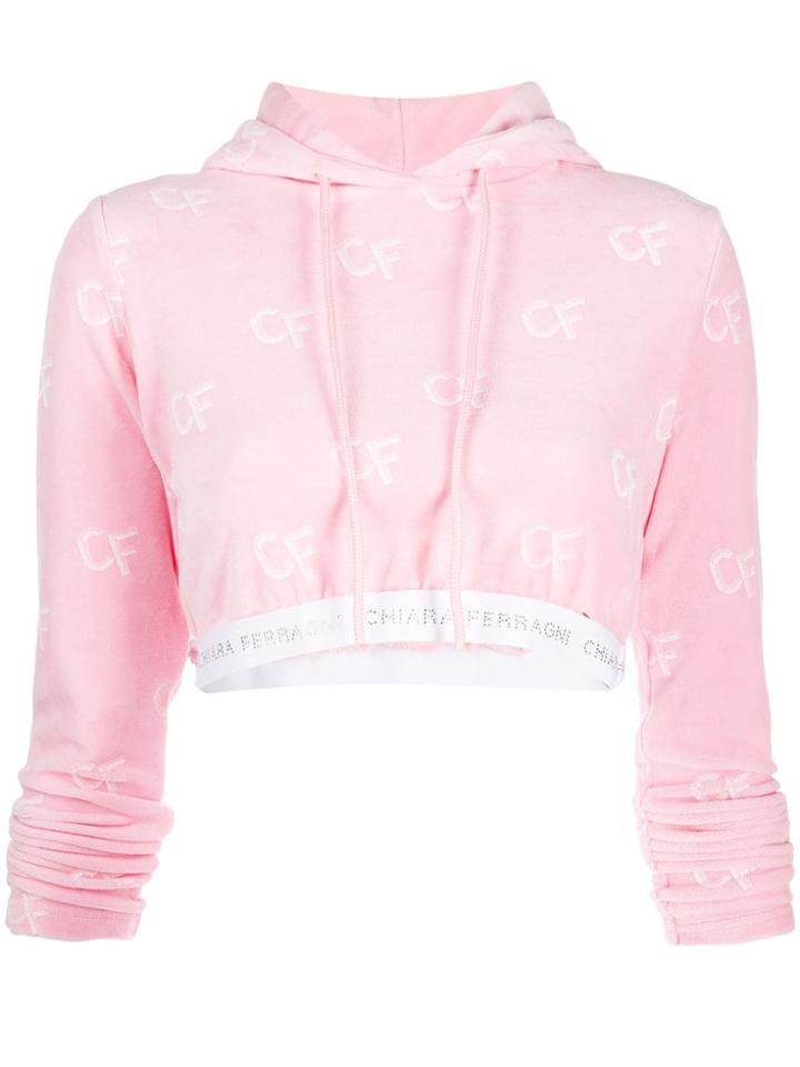 Chiara Ferragni Cropped Hoodie - Pink