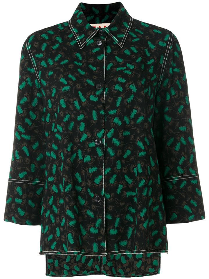 Marni Abstract Pyjama Style Shirt - Black