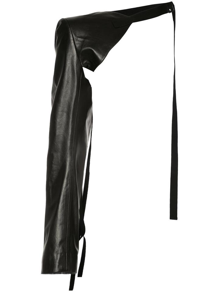 Ann Demeulemeester Leather Sleeve, Women's, Size: 40, Black, Cotton/rayon/leather