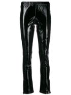 P.a.r.o.s.h. Fitted Leather Trousers - Black