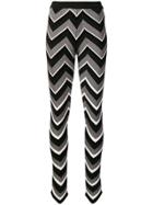 Krizia Chevron Printed Leggings - Black