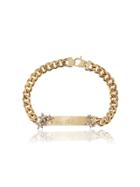 Foundrae Blossom Cuban Id Bracelet - Metallic