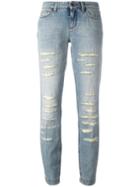 Dolce & Gabbana Distressed Jeans, Women's, Size: 36, Blue, Cotton