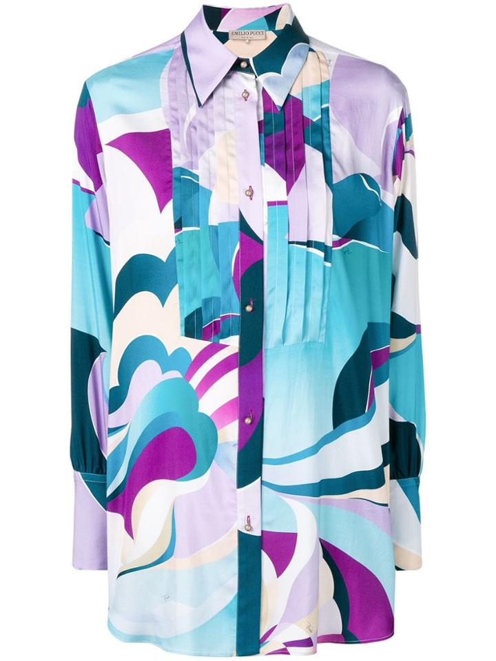 Emilio Pucci Abstract Print Shirt - Purple