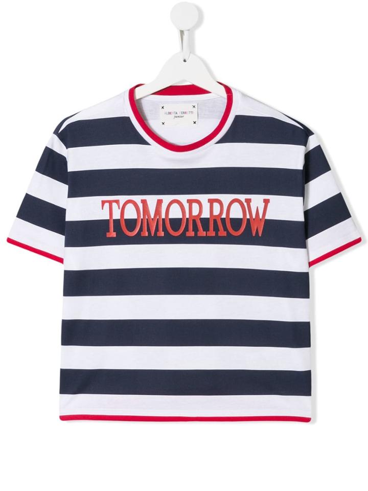 Alberta Ferretti Kids Tomorrow Striped T-shirt - Blue