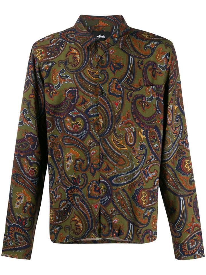 Stussy Paisley Print Shirt - Green