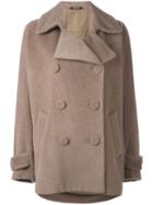 Maison Margiela Double Breasted Coat, Women's, Size: 42, Nude/neutrals, Cotton/viscose/alpaca/virgin Wool