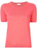 Ballsey Knitted Scoop Neck Top - Pink