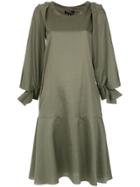 Gloria Coelho Flared Midi Dress - Green