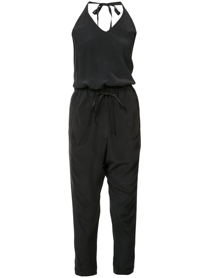 Isabel Benenato - Halter-neck Jumpsuit - Women - Silk - 42, Black, Silk