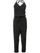 Isabel Benenato - Halter-neck Jumpsuit - Women - Silk - 42, Black, Silk