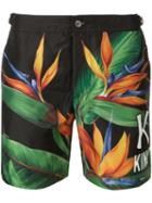 Dolce & Gabbana Bird Of Prey Print Swim Shorts - Black