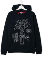 Little Marc Jacobs Teen Stitched Illustration Hoodie - Blue