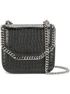 Stella Mccartney Croc-effect Falabella Box Shoulder Bag - Black