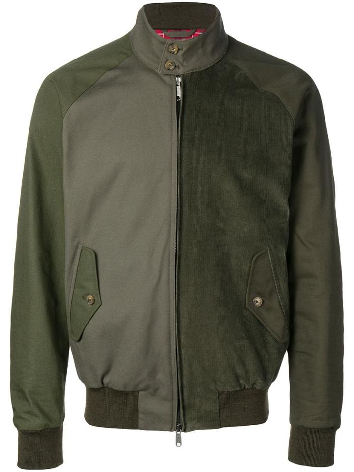 Engineered Garments Combo Fabric Panelled Bomber Jacket - Green