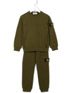 Stone Island Kids Logo Patch Tracksuit, Boy's, Size: 10 Yrs, Green