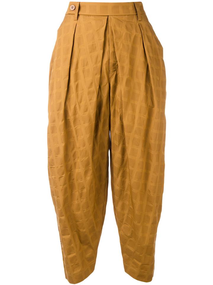 Issey Miyake Men - Harem Trousers - Women - Cotton - 1, Brown, Cotton