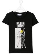 Philipp Plein Junior Fairytale Bambi Print T-shirt - Black