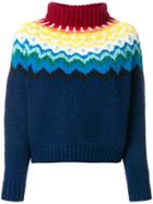 Anya Hindmarch Chunky Fair Isle Jumper - Blue