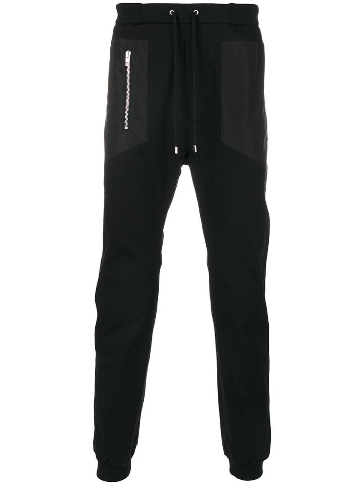 Les Hommes Urban Patch Pocket Sweatpants - Black