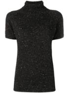 Circolo 1901 Roll Neck Knitted Top - Black