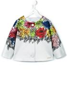 Moschino Kids Flower Print Jacket, Girl's, Size: 10 Yrs, White