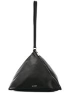 Jil Sander Triangle Clutch Bag - Black