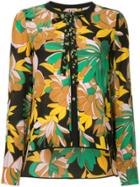 No21 Floral Tie Neck Blouse - Multicolour