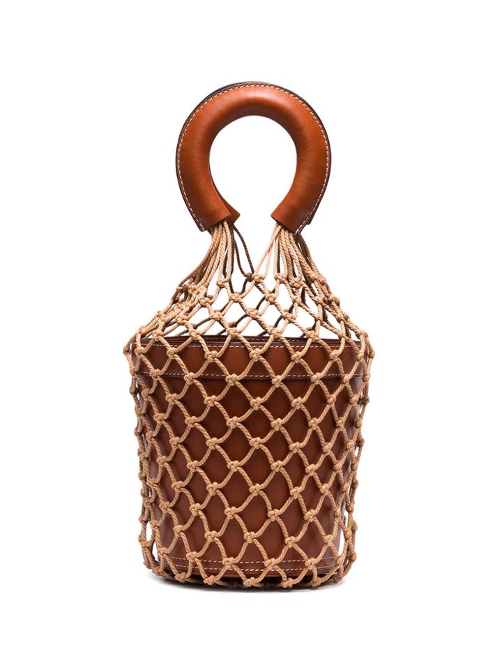 Staud Mini Brown Moreau Bucket Bag