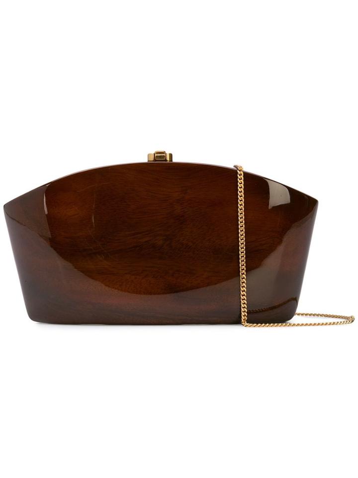 Rocio Twiggy Clutch Bag - Brown