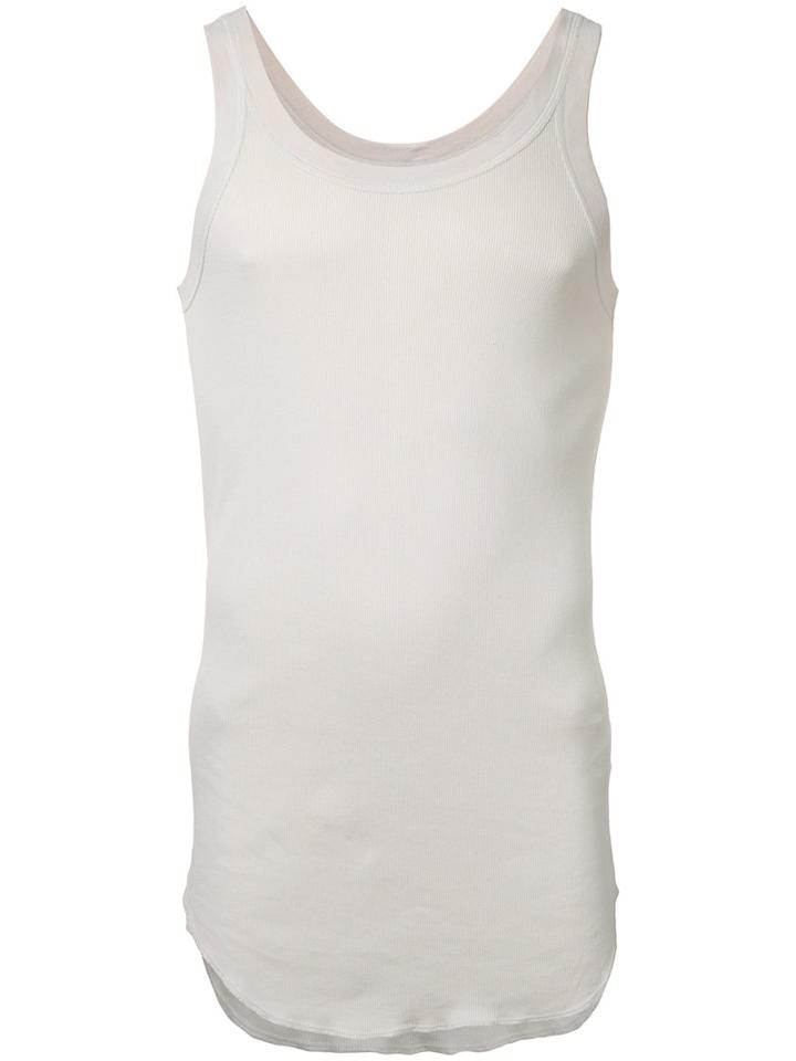 Kazuyuki Kumagai Curved Hem Vest, Men's, Size: 3, Nude/neutrals, Cotton