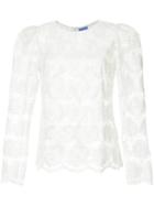 Macgraw Floral Embroidered Blouse - White