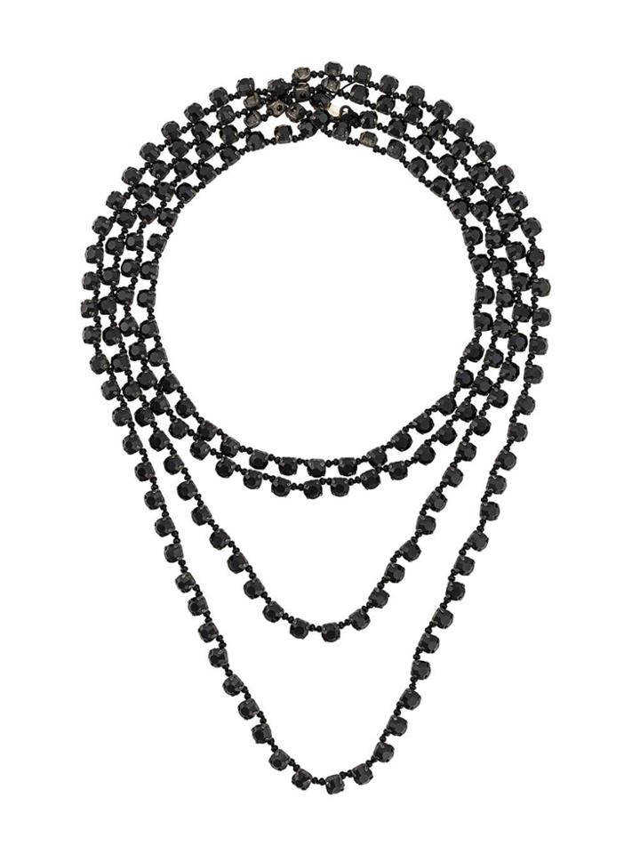Ann Demeulemeester Beaded Necklace - Black