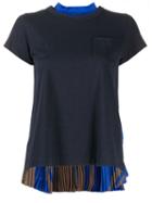 Sacai Pleated T-shirt - Blue
