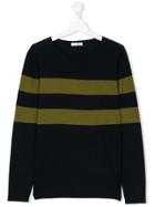 Paolo Pecora Kids Striped Fitted Sweater - Blue