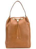 The Row 11 Drawstring Backpack, Brown, Calf Leather