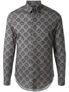 Emporio Armani Printed Formal Shirt - Grey
