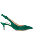 Gianvito Rossi Pointed Slingback Pumps - Green