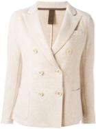 Eleventy Double Breasted Blazer, Women's, Size: 46, Nude/neutrals, Polyamide/acetate/viscose/virgin Wool