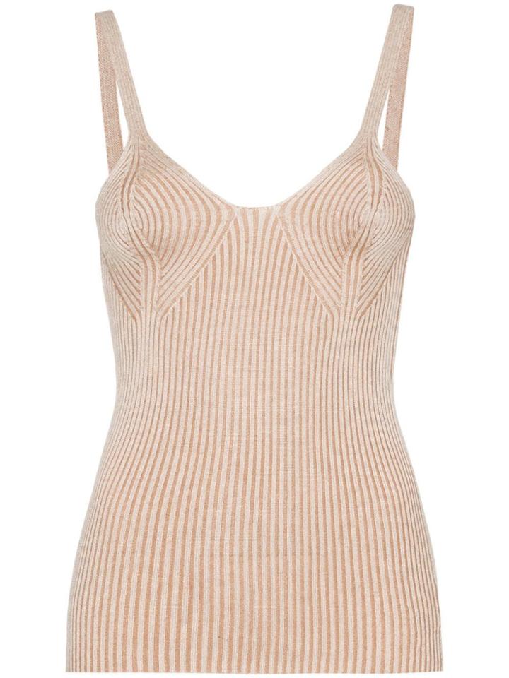Mara Hoffman Fitted Knitted Vest Top - Neutrals