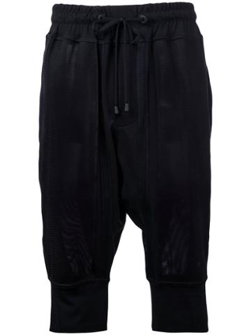 Di Liborio Banda Mesh Bermuda Shorts, Men's, Size: 48, Black, Spandex/elastane/cotton