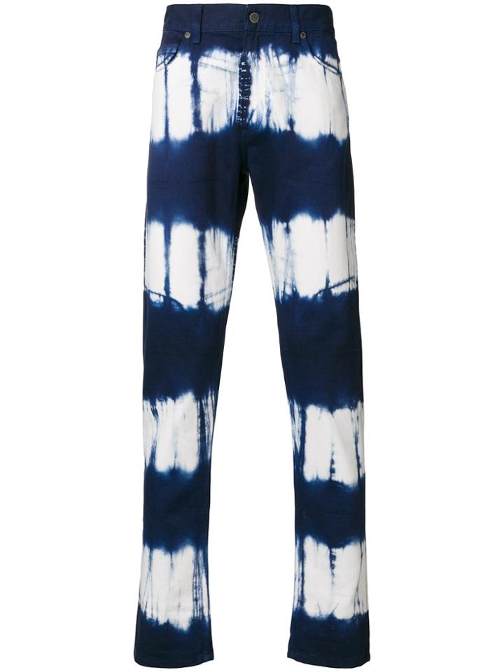 Paura Tie-dye Straight Leg Jeans - Blue