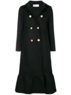 Red Valentino Double-breasted Flared Coat - Black