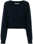T By Alexander Wang - Twisted Knitted Top - Women - Cashmere/wool - M, Blue, Cashmere/wool