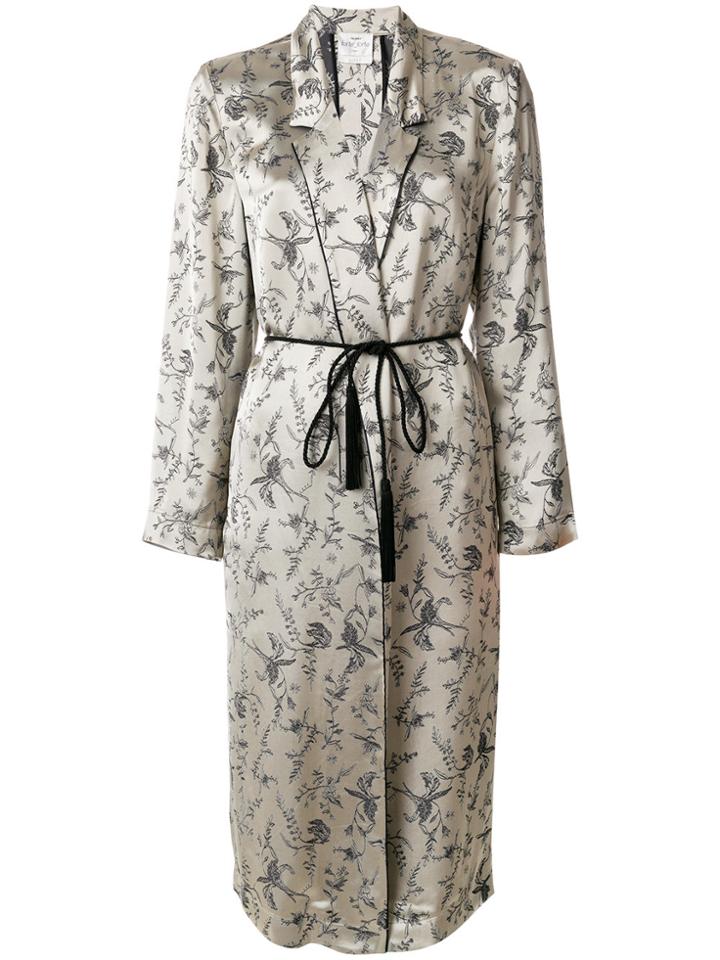 Forte Forte Floral Jacquard Long Coat - Grey