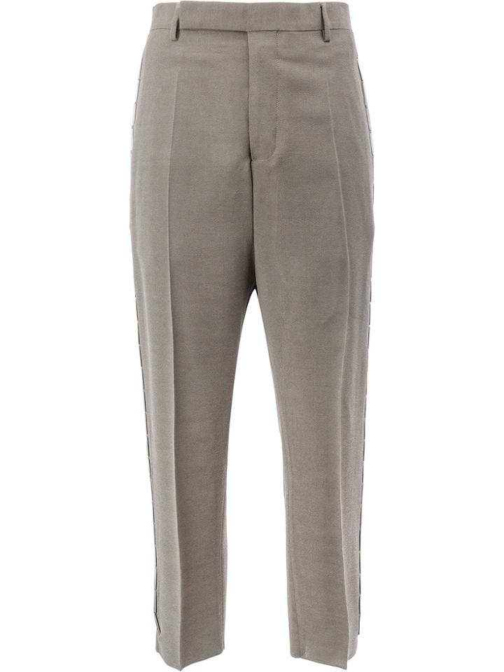 Rick Owens Beaded Trim Trousers - Grey